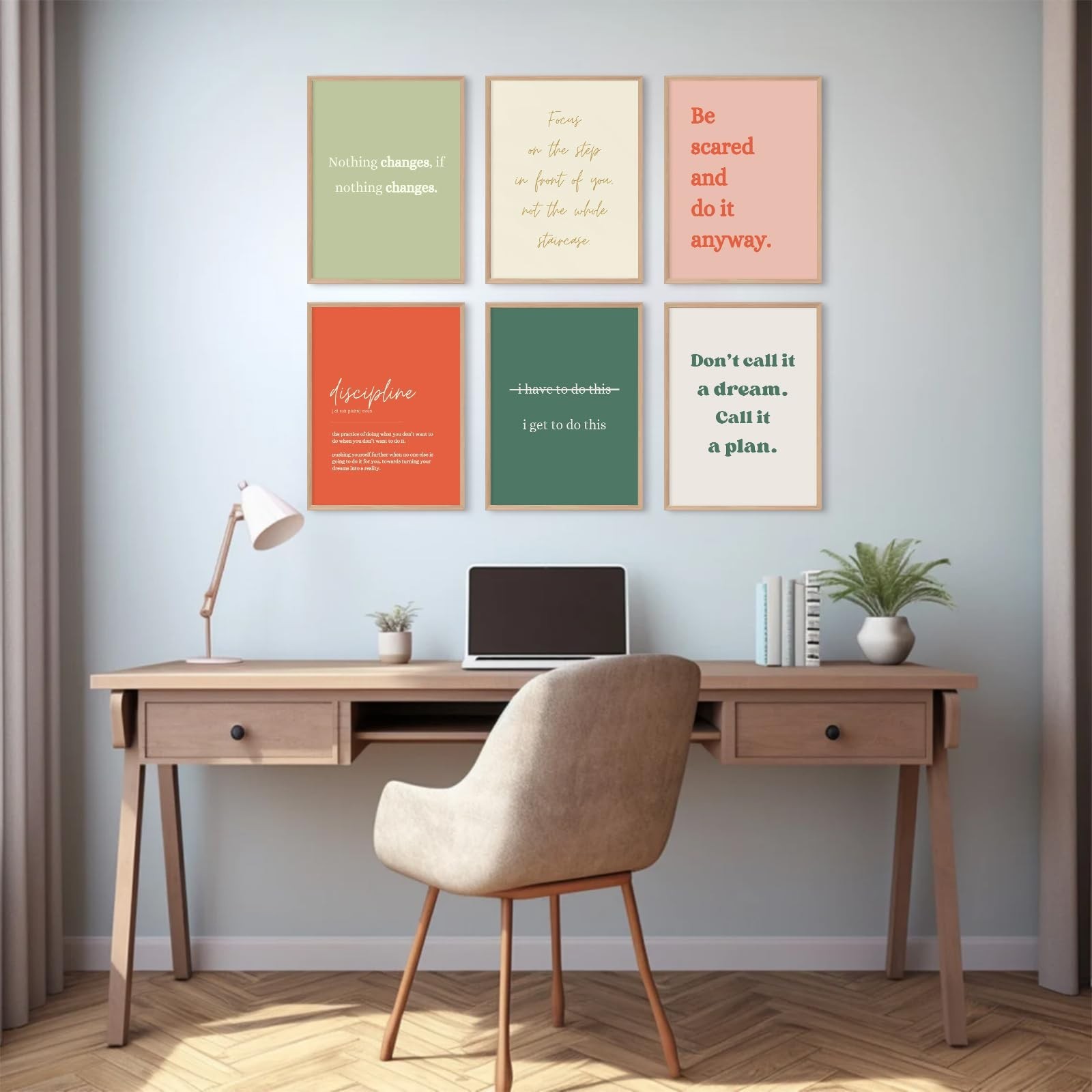 Office Wall Art Motivational Posters Inspirational Quote Canvas Wall Decor Of…