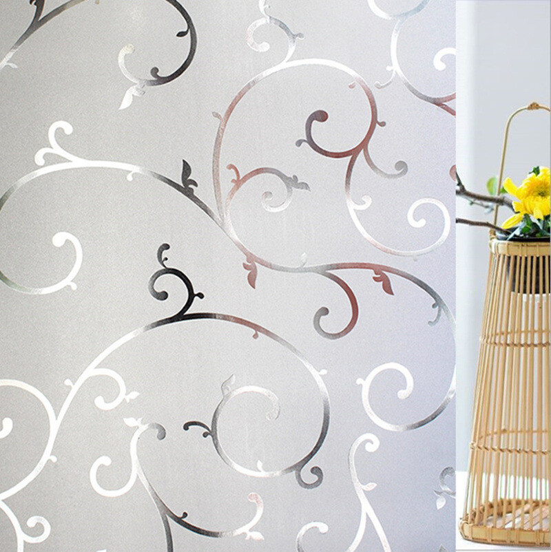 PVC Staticks Privacy Window Glass Film Sticker Cling Frosted Stained Bathroom