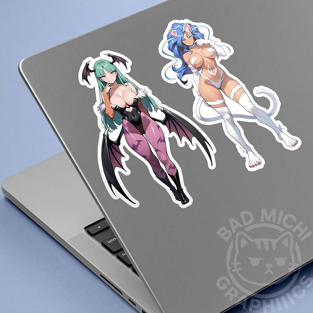Darkstalkers Waifu Vinyl Sticker Waifu Anime Manga Kawaii Laptop Skateboard Car