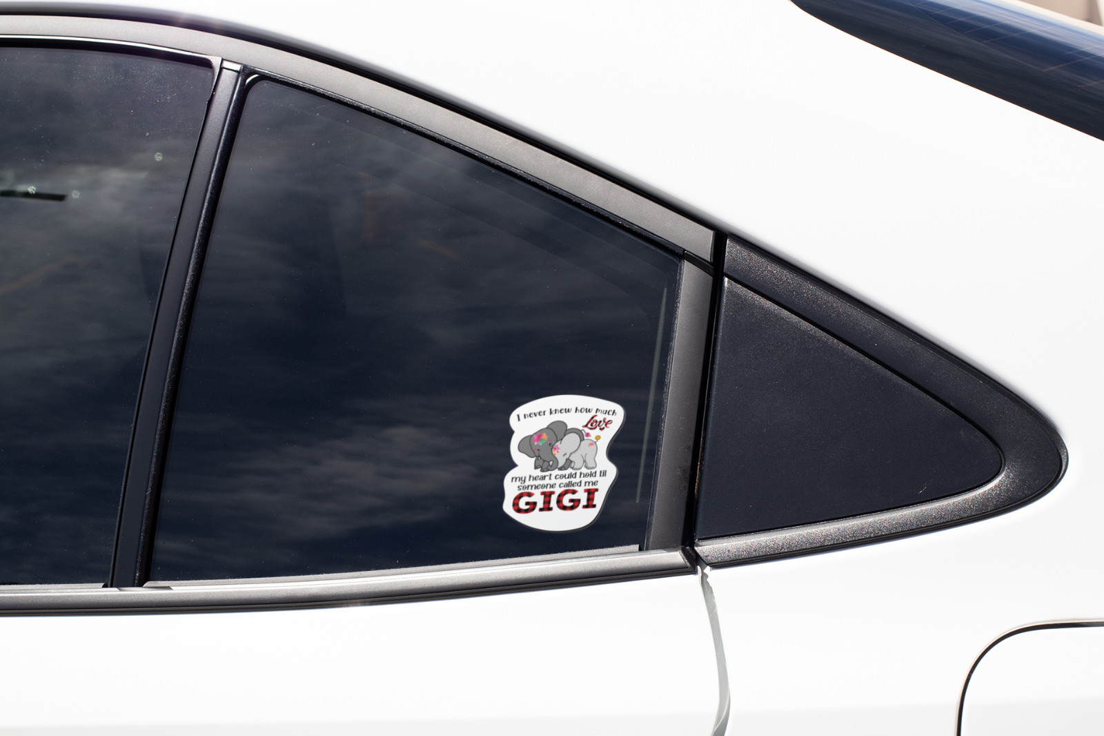 I Never Knew How Much Love My Heart Could Hold Gigi Sticker Decal. 4 in PS795