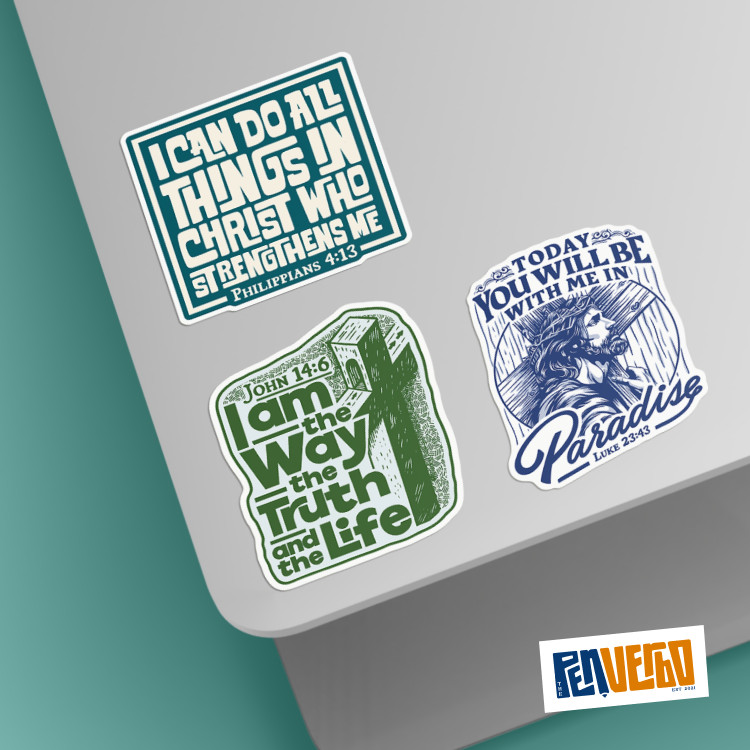 I Am The Way The Truth And The Life Sticker 2pcs | John 14:6 | Religious | BV304