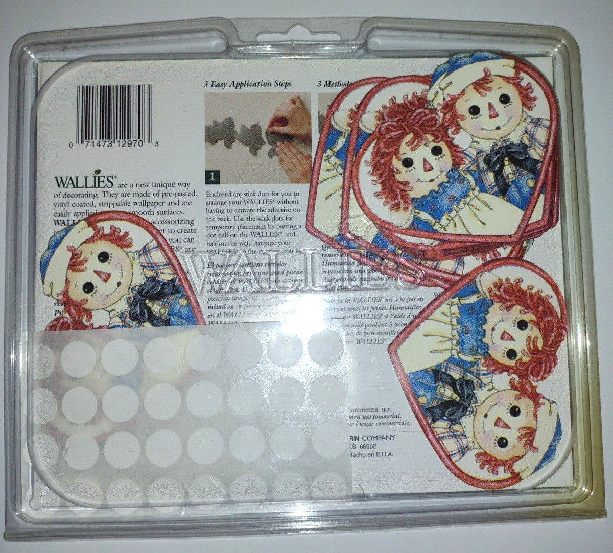 Raggedy Ann & Andy Best Friends Wallies Wallpaper Cutouts Wall Decor #12970