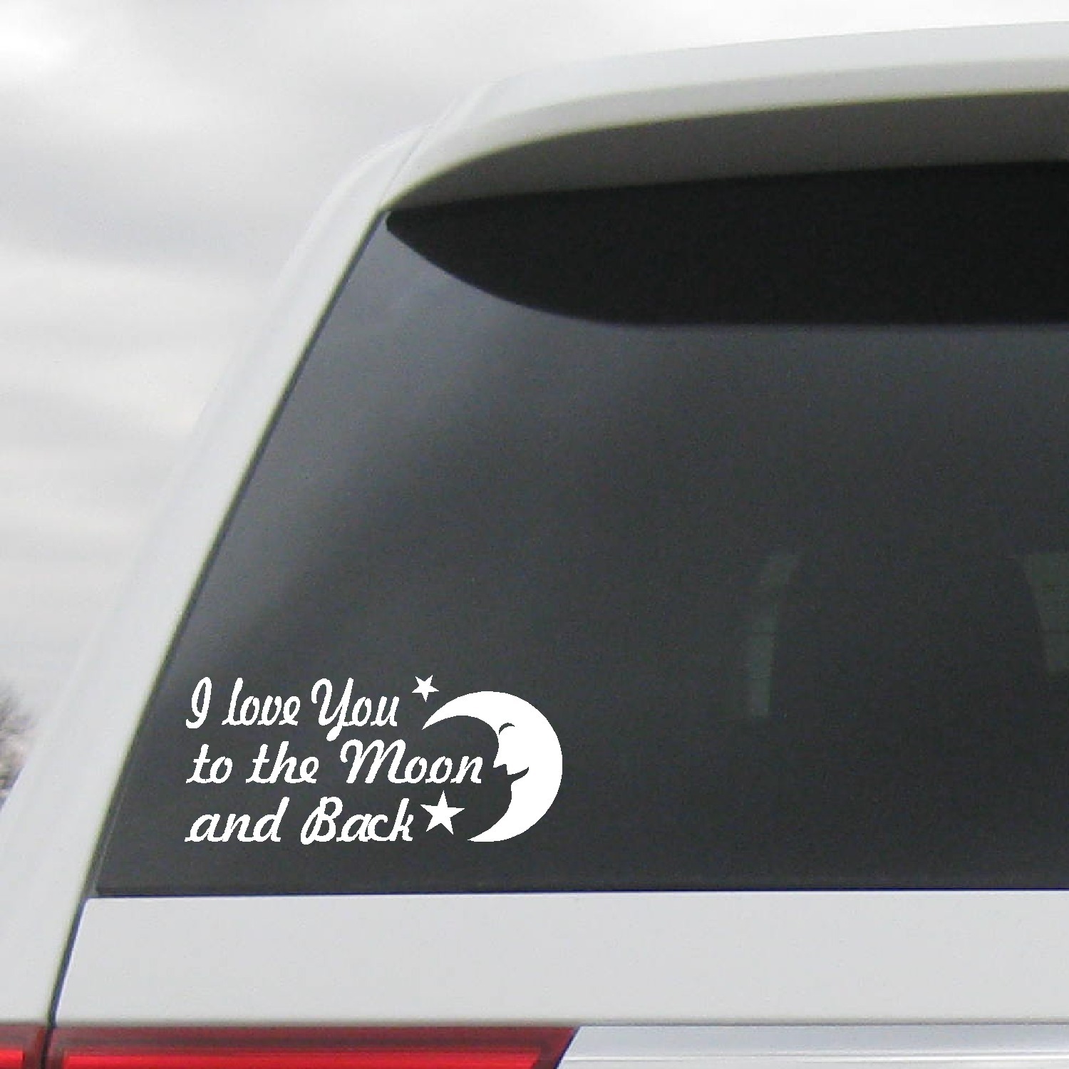 I love you to the moon and back Decal Vinyl Sticker Star Lover Heart Valentine