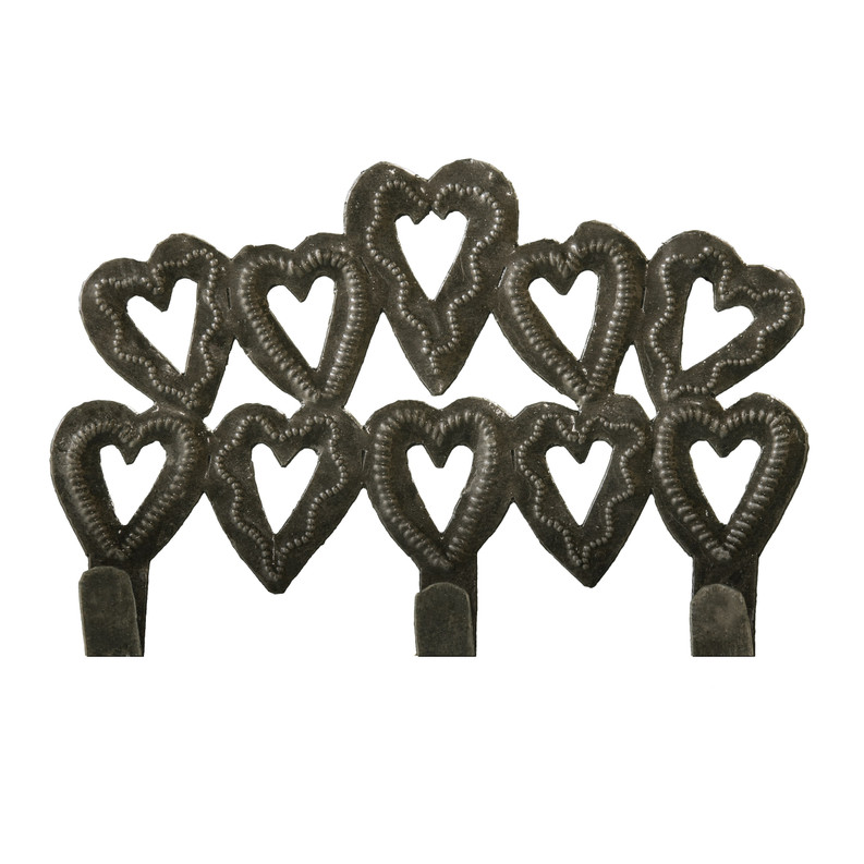 Hearts Key Hooks Recycled Steel