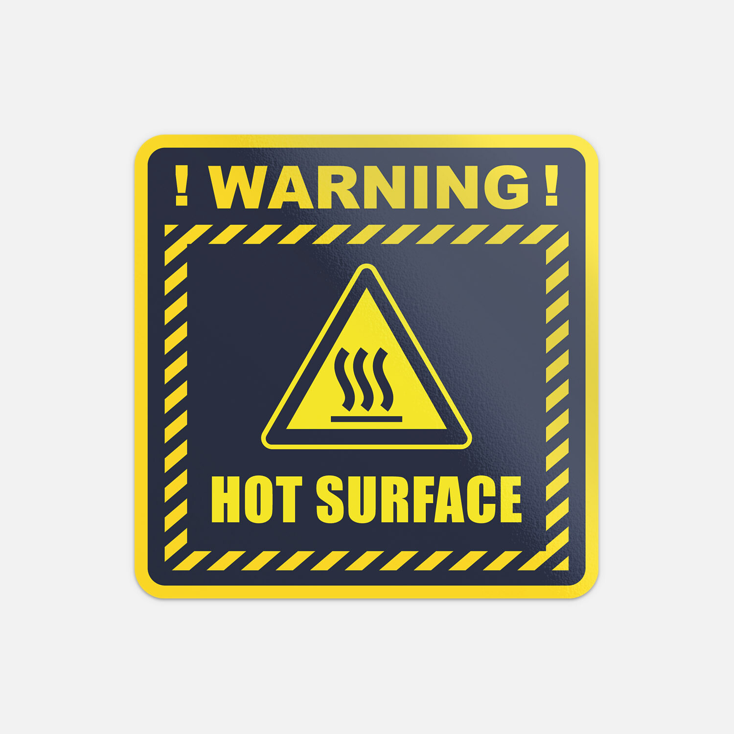 Hot Surface Warning Sign Vinyl Sticker Decal