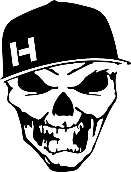 Vinyl Decal for Window – Hostile Off-Road Tires (Skull Logo)
