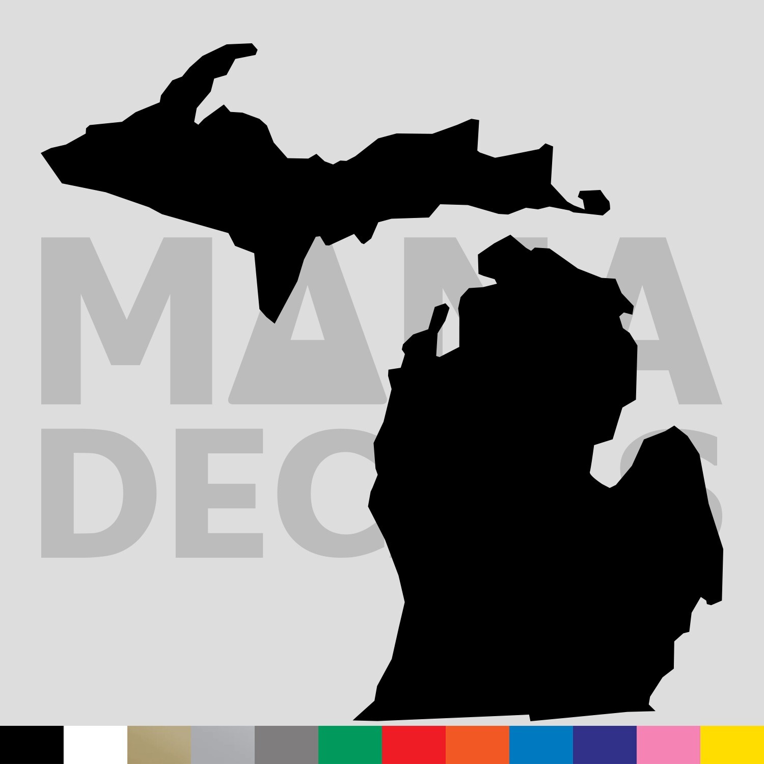 Michigan Vinyl Die Cut Decal Sticker – MI State Outline