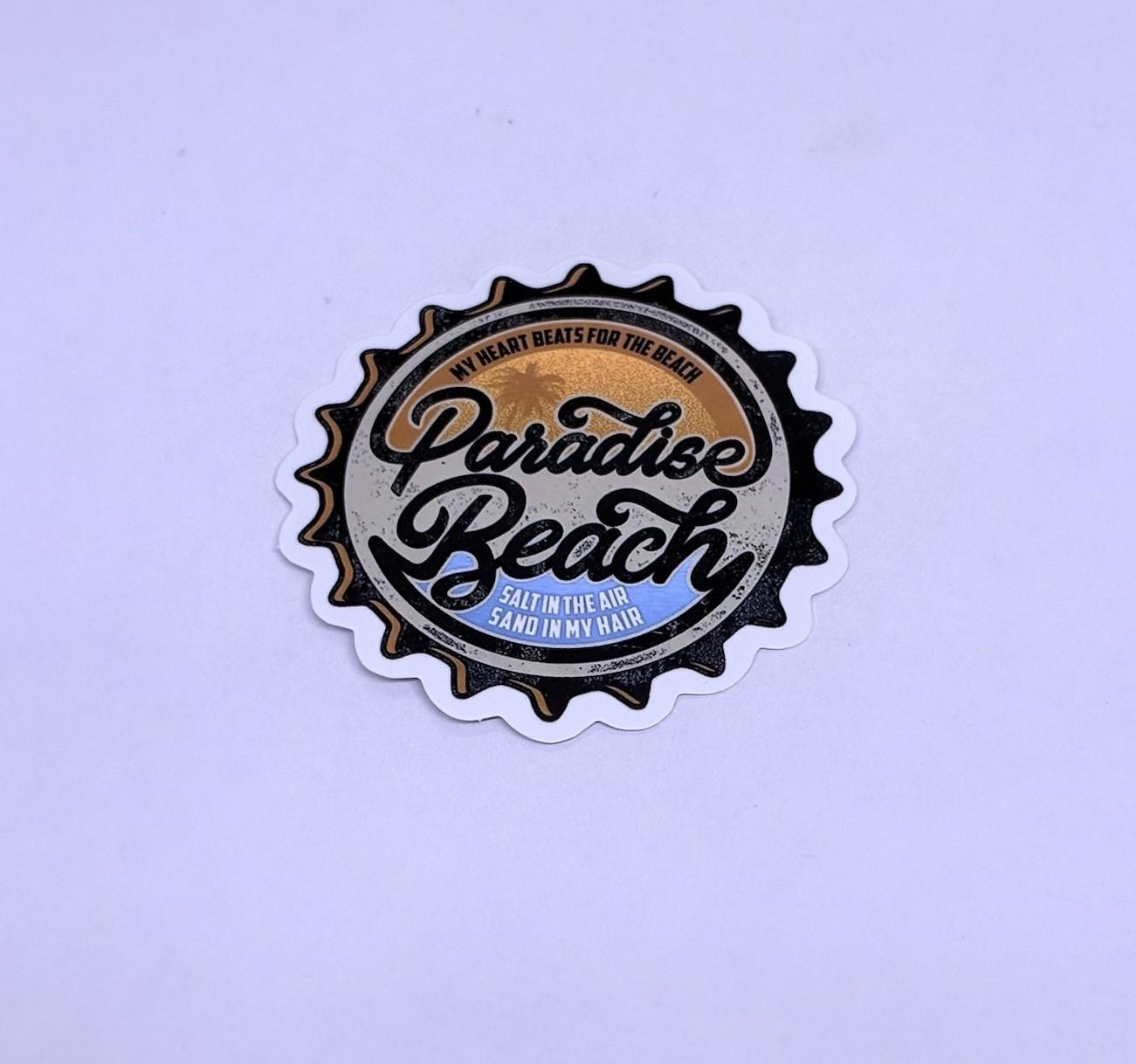 Paradise Beach Bottle Cap Sticker Decal Vinyl Cool Art Souvenir Journal Wall Tc6