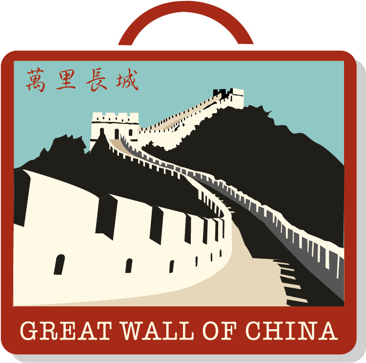 Great Wall Of China Shadow Car Bumper Sticker Decal