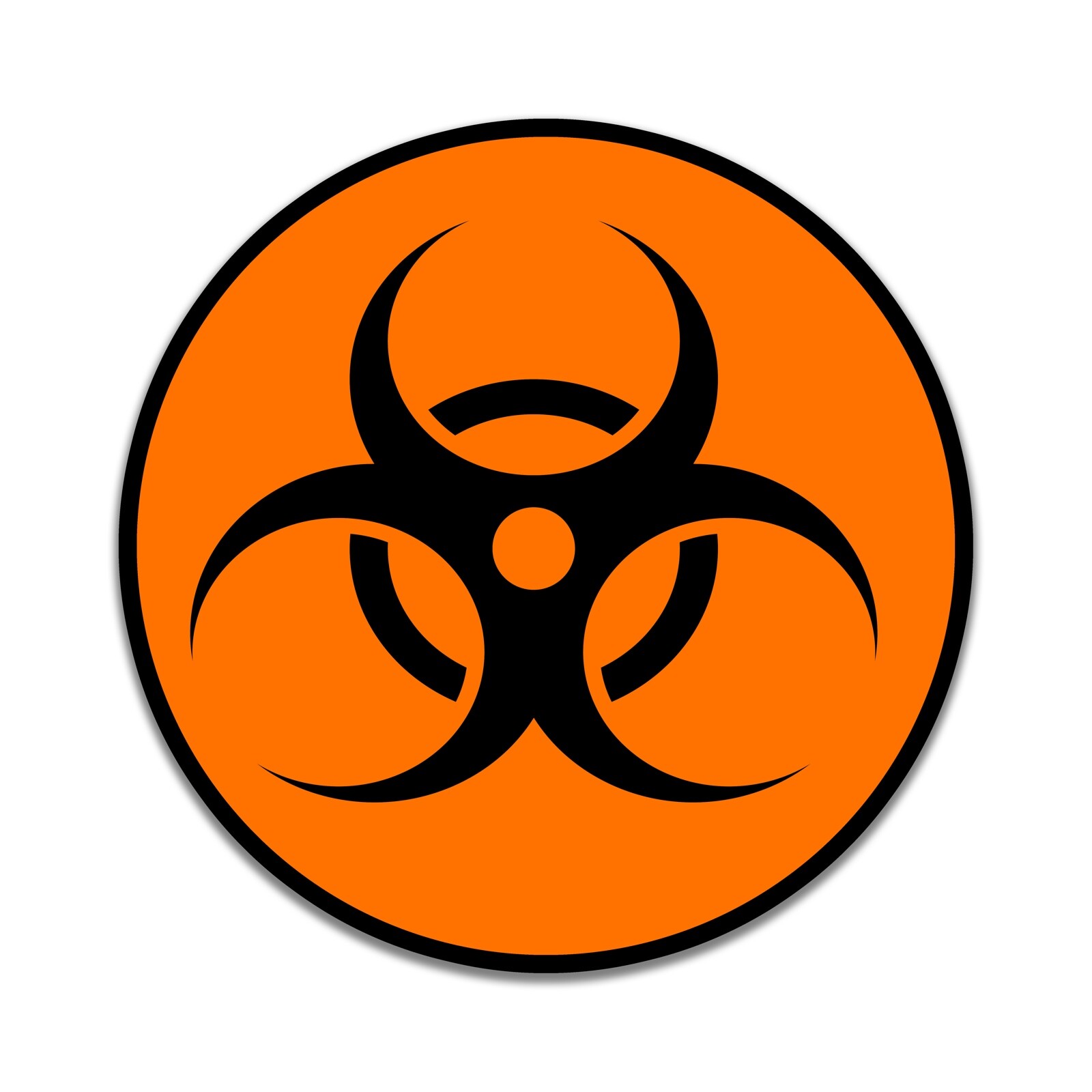 Orange Circle Biohazard Vinyl Sticker Radioactive Danger Car Decal Sign Labels