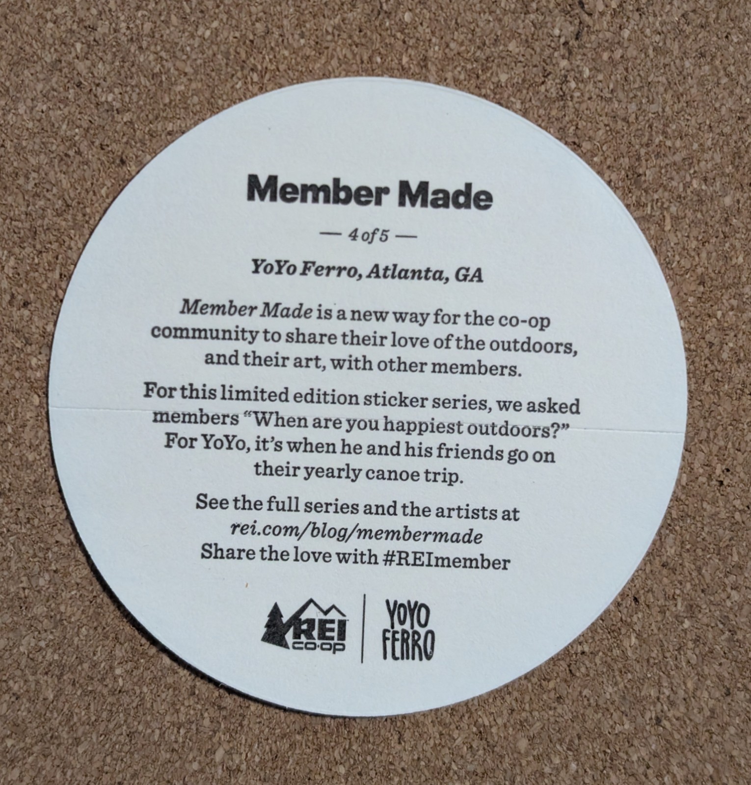 REI Co-op Member Made #4 Sticker – Limited Edition – Outdoor Camping Lifestyle
