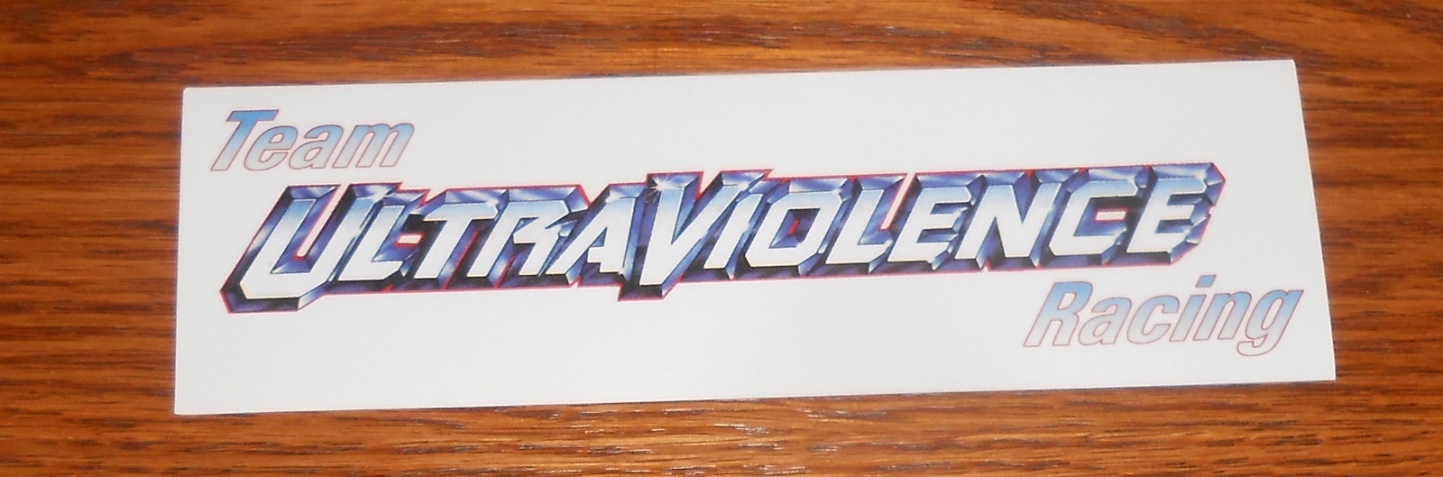 Team Ultraviolence Racing Bumper Sticker Decal Promo 5.5×1.75 Techno Johnny Viol