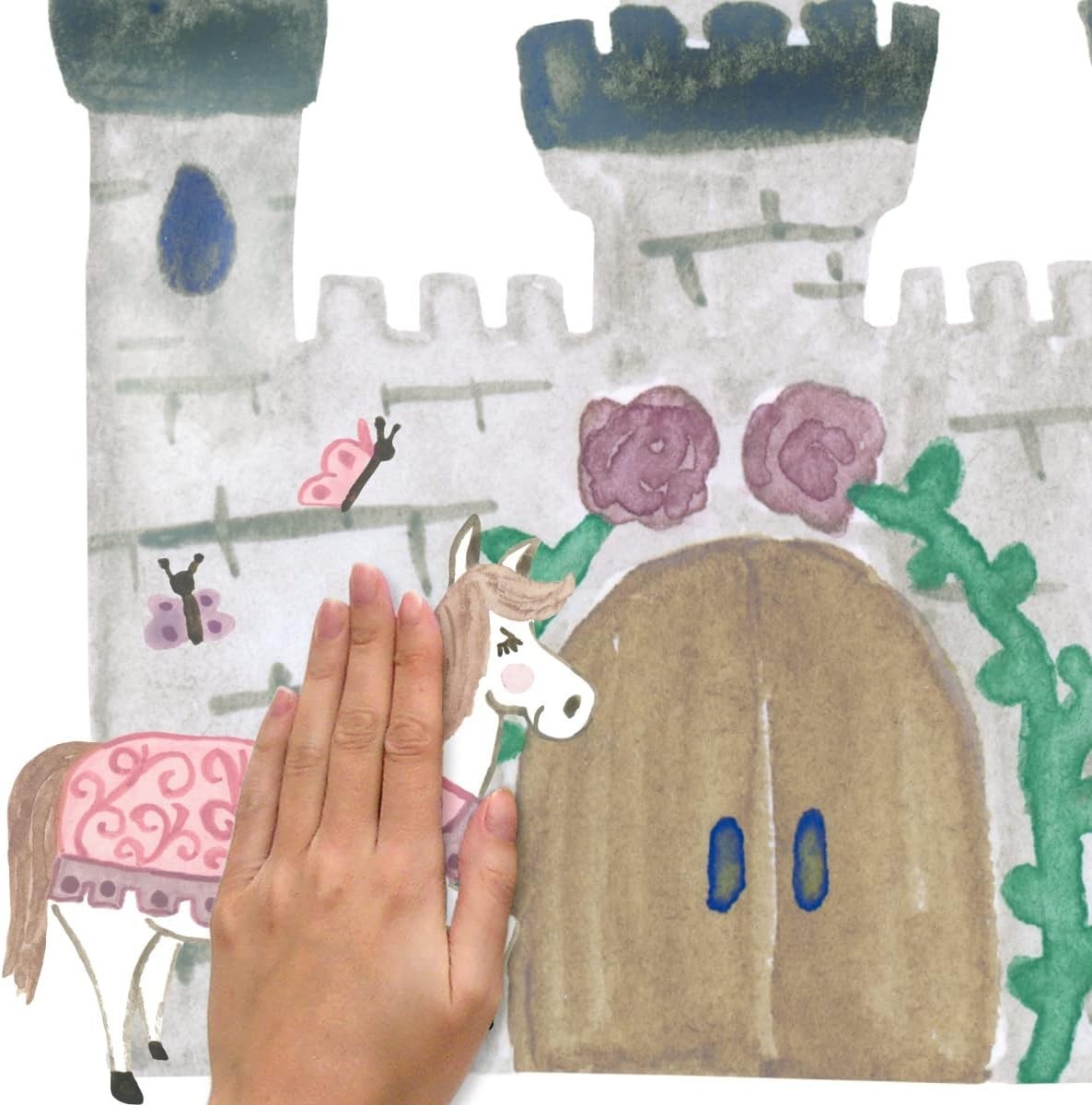 Princess Castle Wall Decals – 143 Repositionable Stickers for Kids’ Rooms
