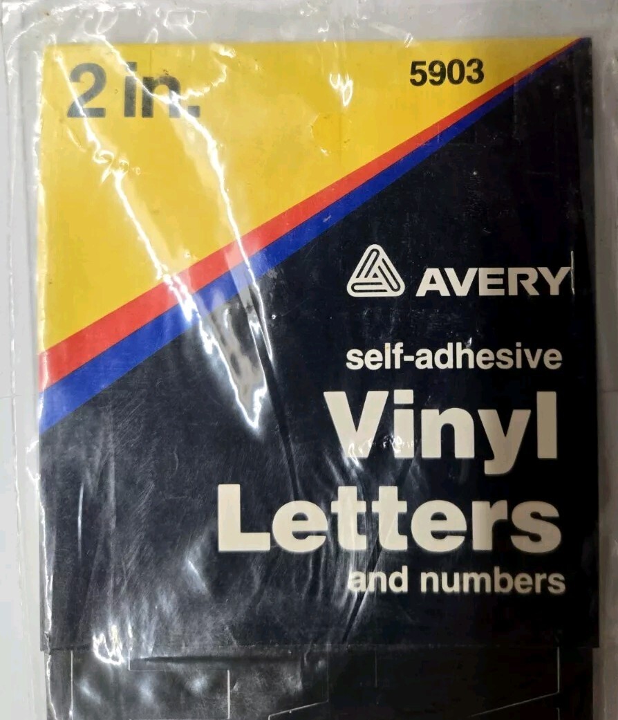 Avery 2" Black Self Adhesive Vinyl Letters and Numbers, 87 Characters