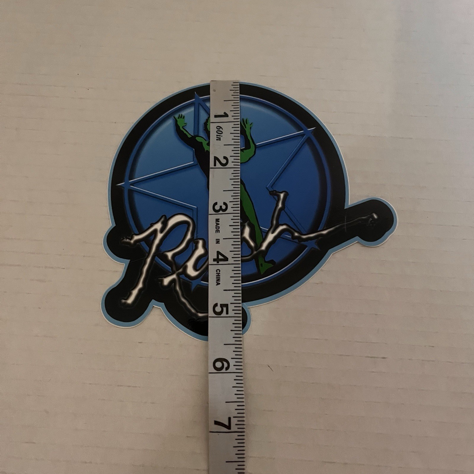 Rush Starman Sticker Vintage Green Black Blue Large Sticker