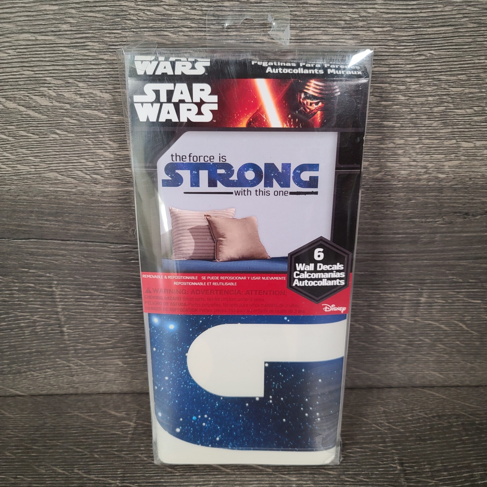 Disney Star Wars 6 Wall Decals Stickers Removable Repositionable Reusable Home