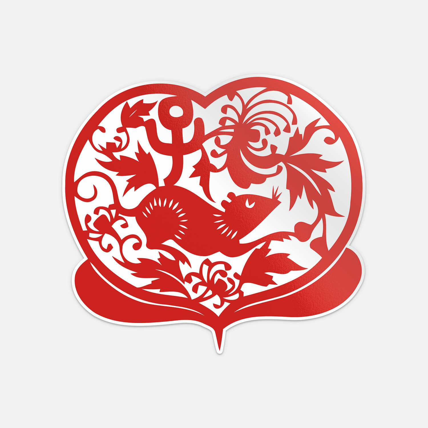 Chinese Zodiac Rat Sign Vinyl Sticker Decal