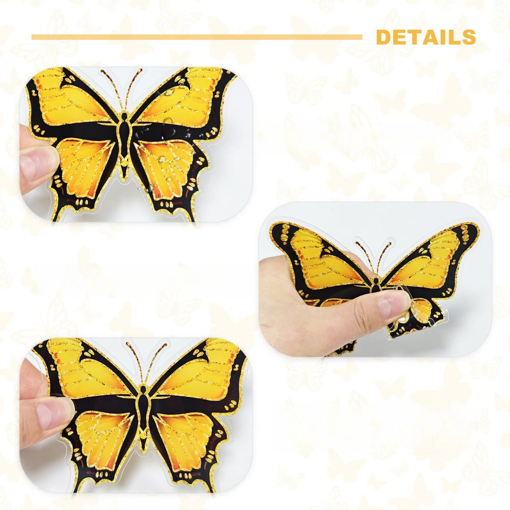 3D Butterfly Decals PVC Waterproof Bright Colors for Home Interior Decor