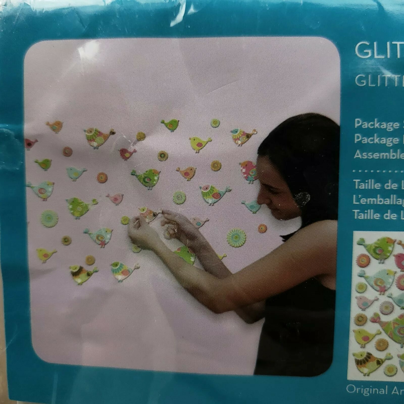 ADD-HERES Glitterpuff Chipper Birds 3D Puffy Stickers Wall Decor Lot 26 Studio