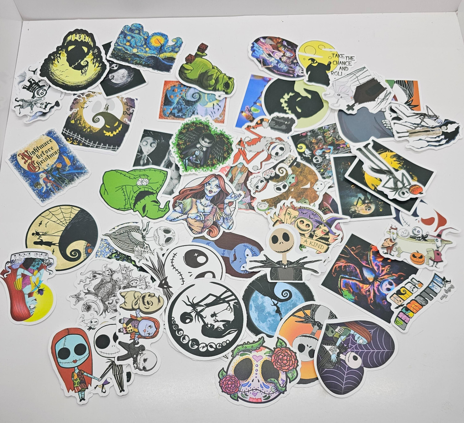 50 Pack Of Halloween Themed Stickers Jack Skellington oogie boogie No Duplicates