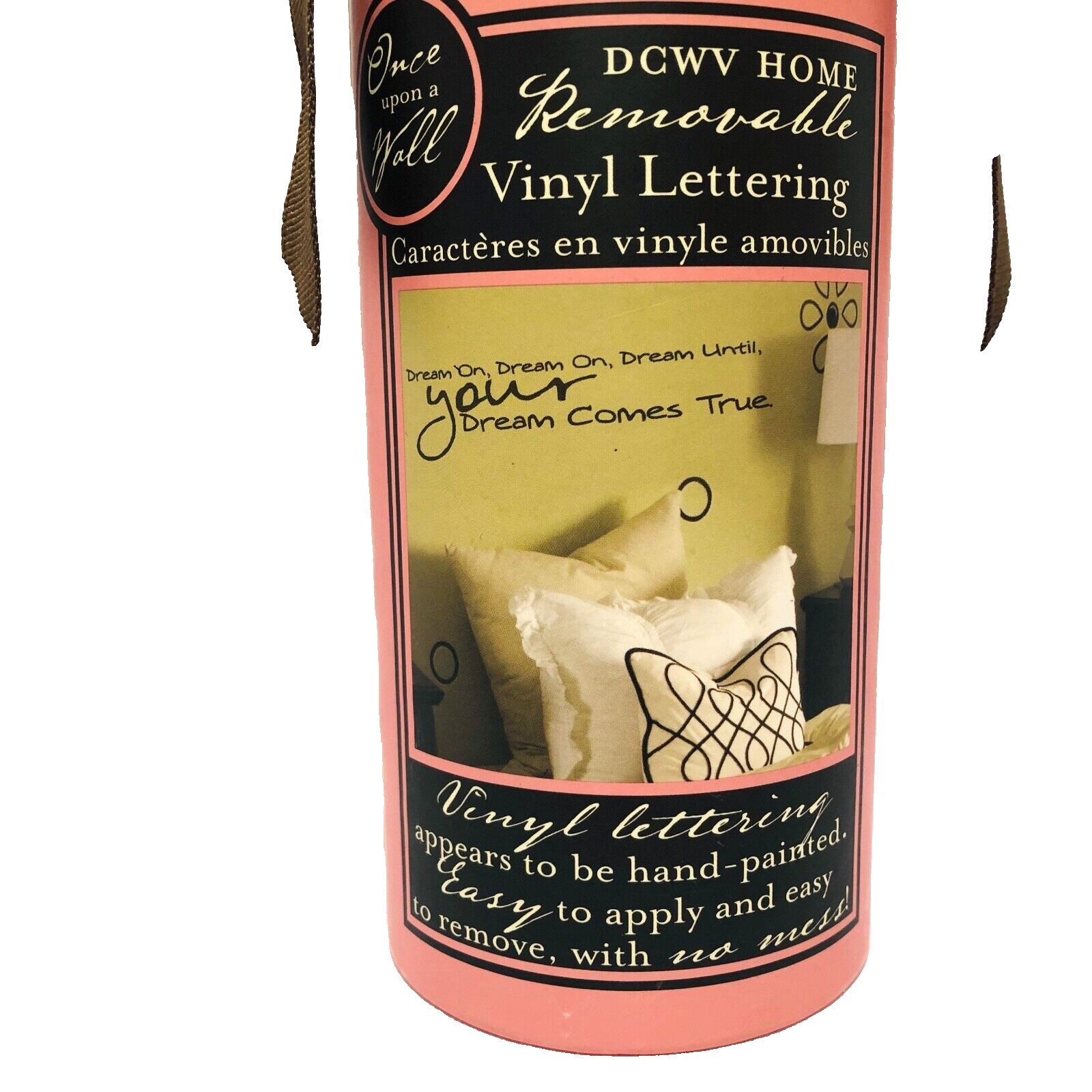 DCWV Home Removable Vinyl Quote "Dream On" Brown 32"x 7.5" Once Upon a Wall