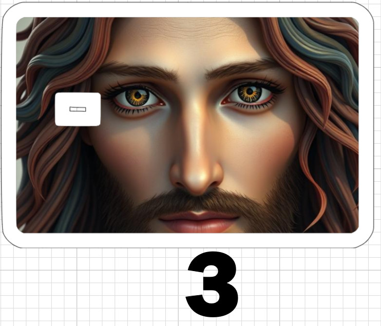 Beautiful Jesus Christ ATM Debit Credit Card Skin Sticker Lord Savior God Face
