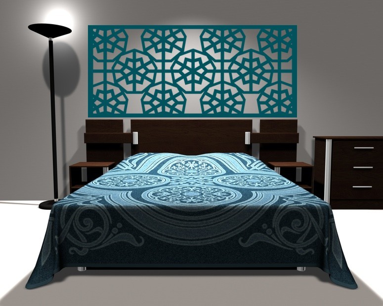 Headboard Wall Decal, Geometric Wall Decal, Dorm Headboard, Modern Farmhouse