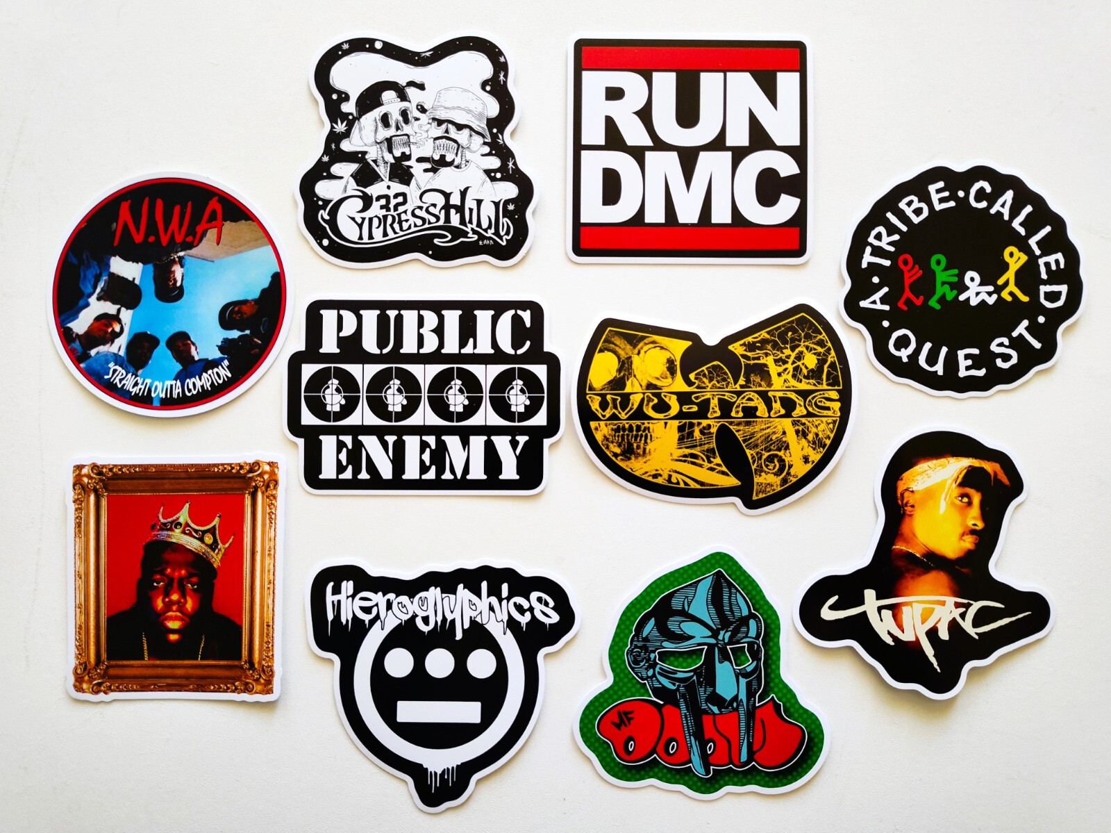 Classic Hip-Hop Sticker Lot (10 Stickers) SET 1 rap graffiti old school gangsta