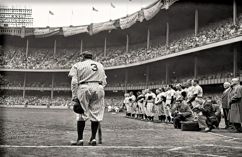 BABE RUTH Retro Baseball Wall Vinyl Decal Poster Print (Removable Adhesive)