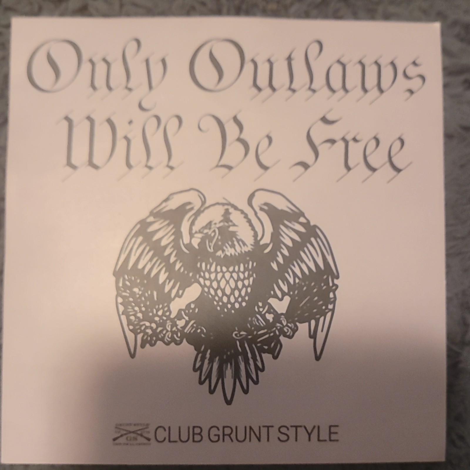 6x Club Grunt Style Vinyl Self-Adhesive Patriotic Military Decals Multicolor