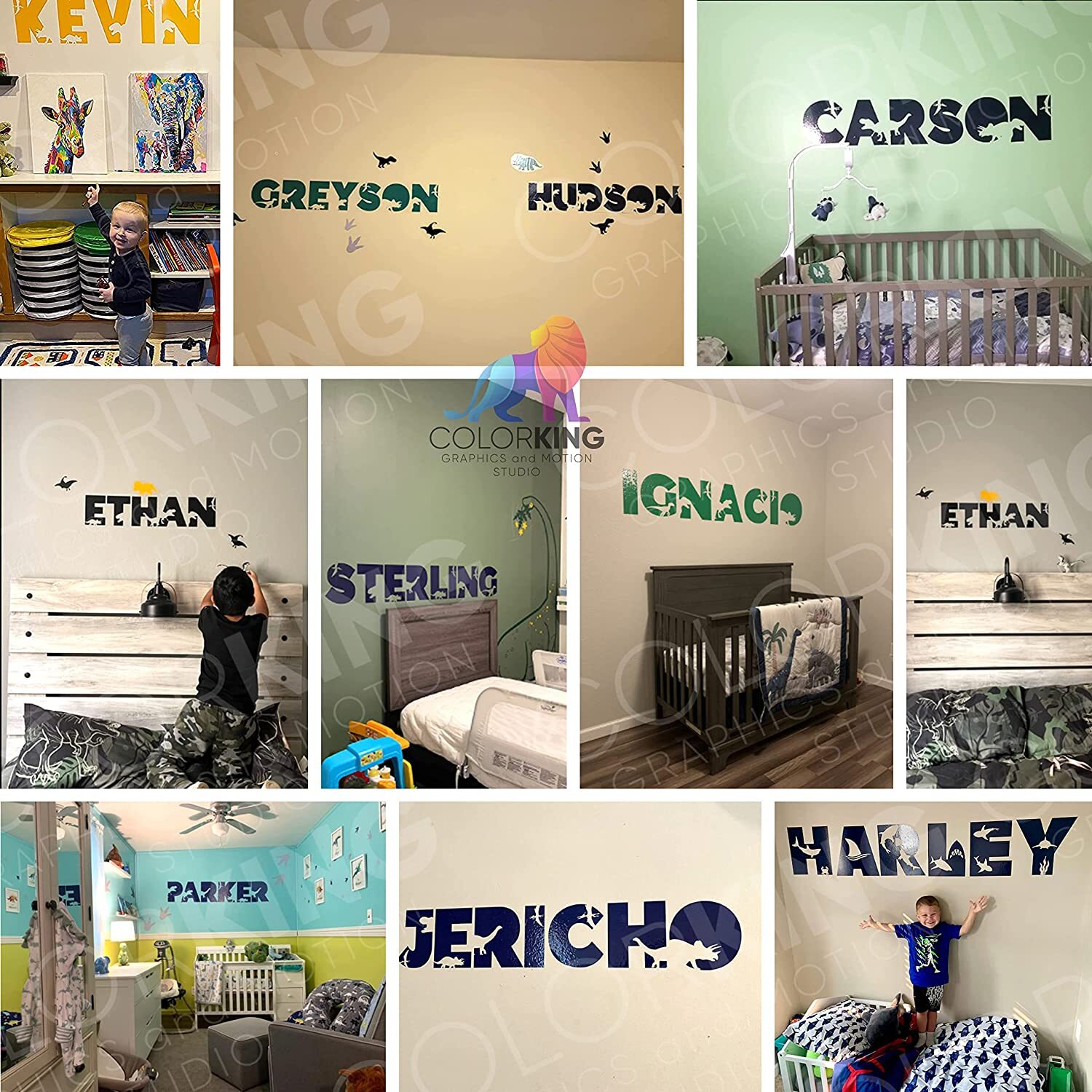Custom Ocean Name Wall Decal, Ocean Theme Bedroom, Nursery Bedroom Decor,
