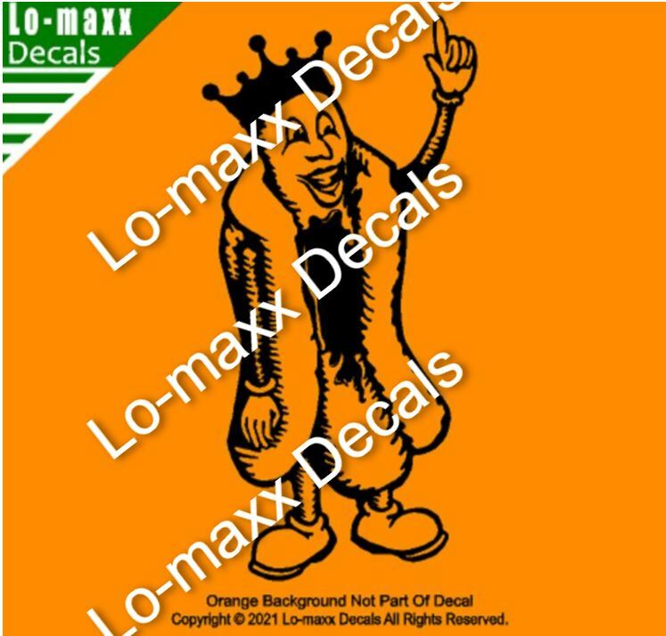 Hot Dog King Cartoon Retro Style Original Graphic Design Die Cut Vinyl Decal