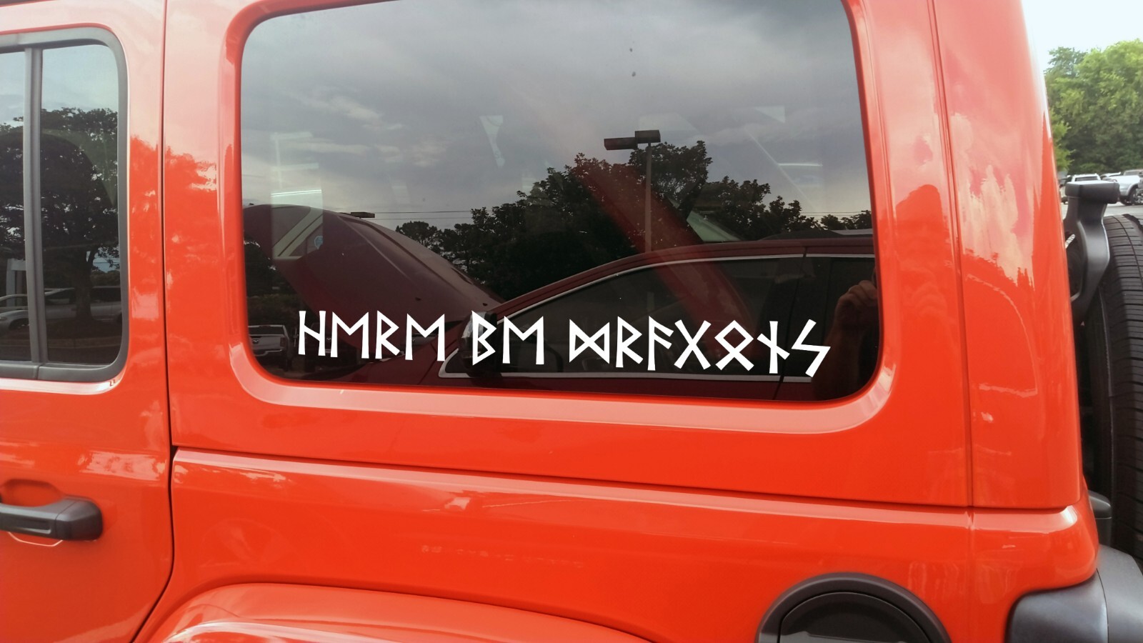 Here Be Dragons Elder Futhark Rune Decal – Viking Norse Vinyl Sticker Art