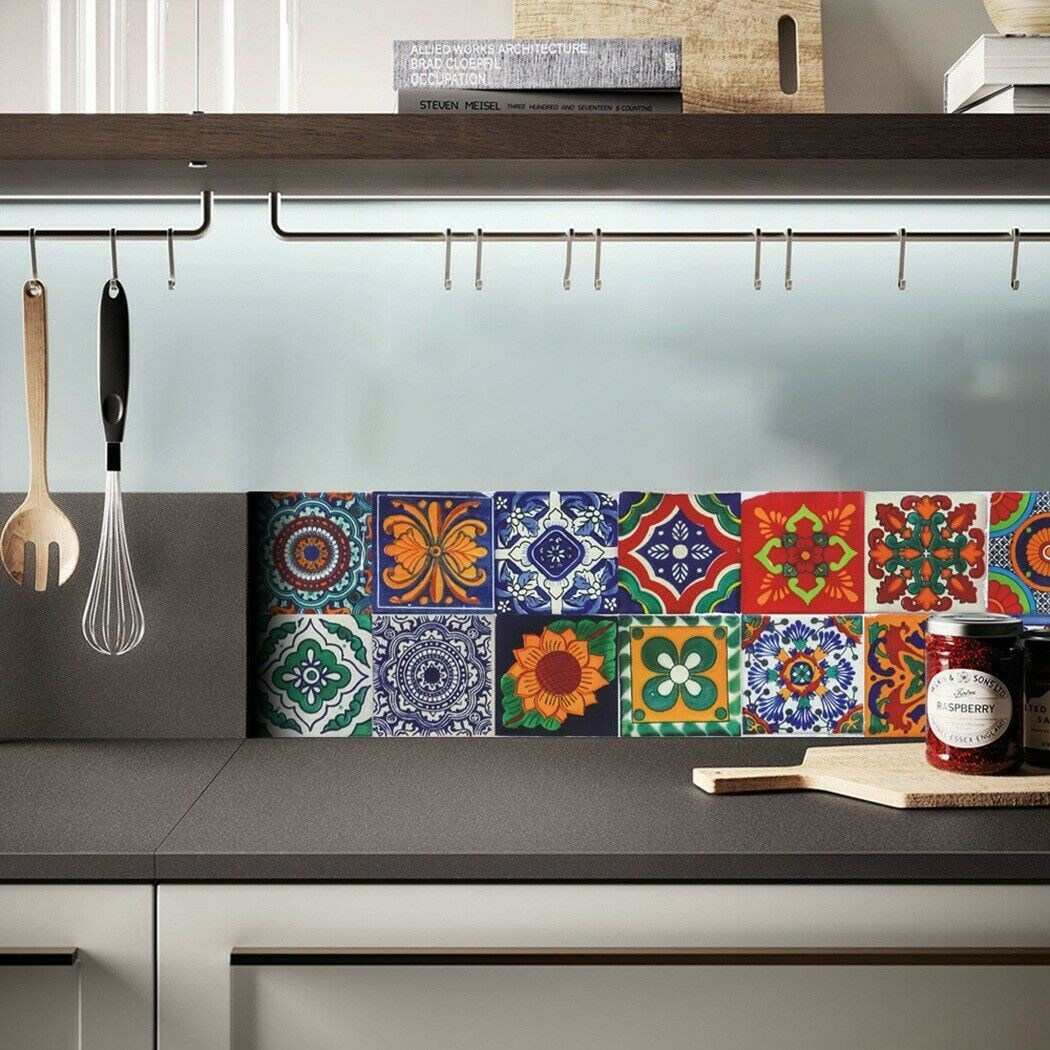 24PCS Self Adhesive Mosaic Brick Tile 3D Sticker Kitchen Bathroom Wall6986