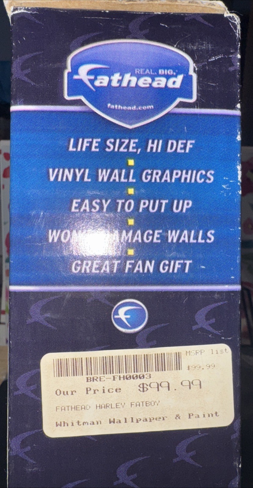 New/Sealed-Fathead Road King Harley Davidson Real Big Vinyl Wall Graphics 5’X4’!