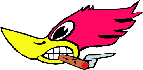 Duck Cigar Funny Moto Car Bumper Sticker Decal