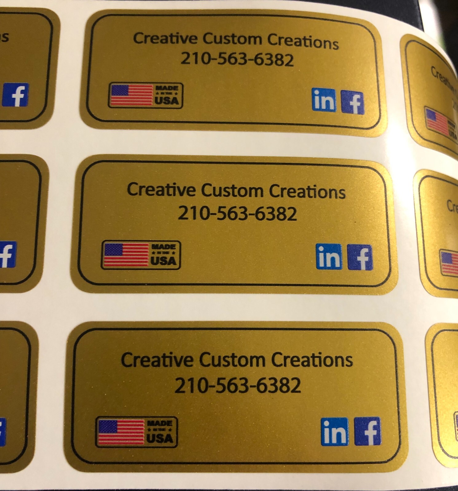 Custom Waterproof Metallic Gold Stickers Custom Gold Foil Labels Gold Stickers