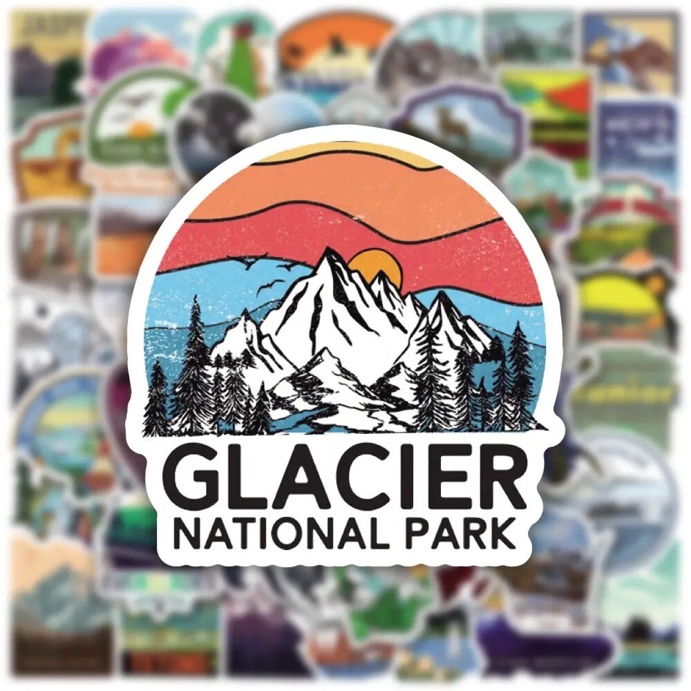 10 Random National Park Themed Stickers Nature Decal Laptop Binder Free Shipping