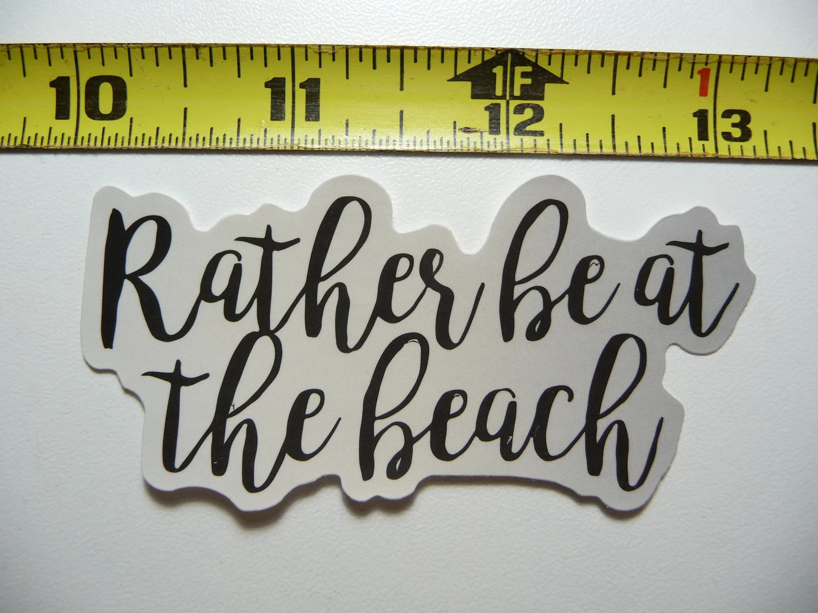 RATHER BE AT THE BEACH SMALL STICKER DECAL MOTIVATIONAL POSITIVE ATTITUDE