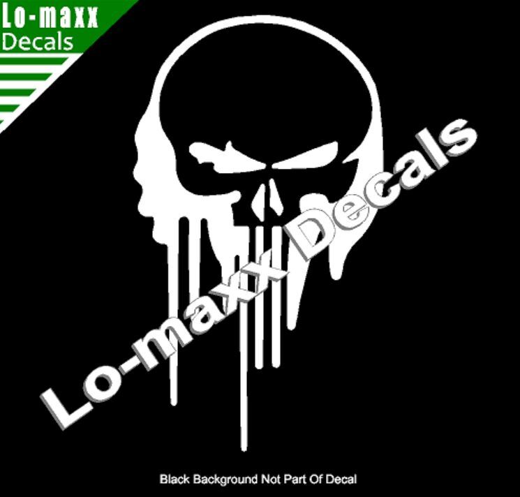 Punisher Skull Death Head Graffiti Art High Performance Die Cut Vinyl Decal