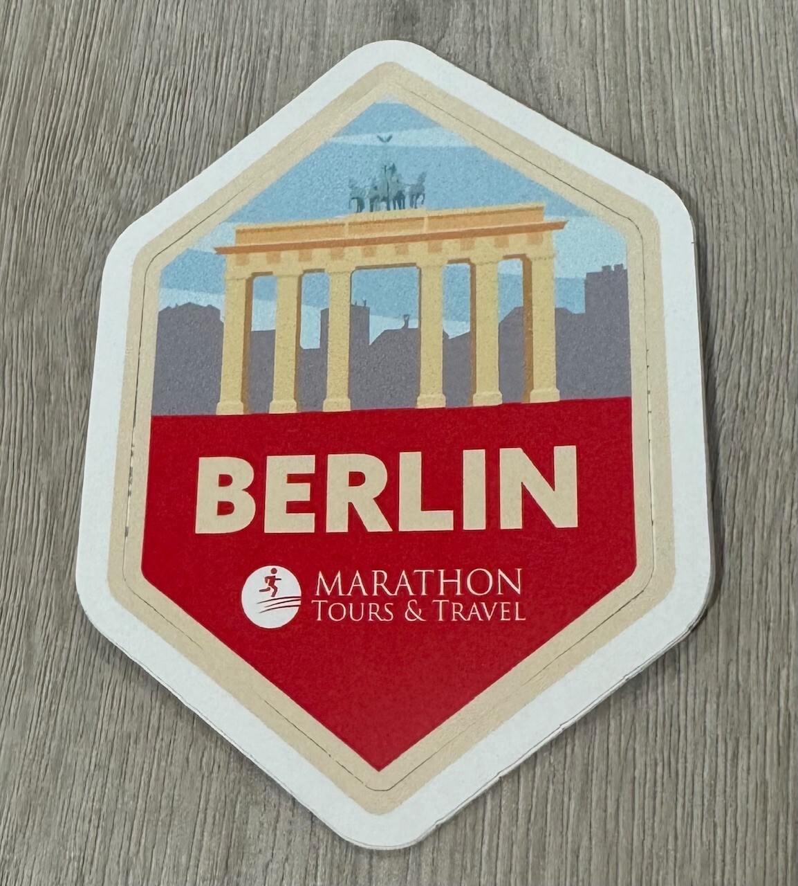 BERLIN MARATHON Tours & Travel Brandenburg Gate Sticker Laptop Car Bumper/Window