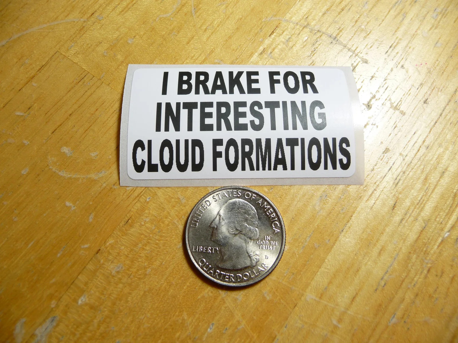 I BRAKE FOR INTERESTING CLOUD FORMATIONS STICKER DECAL 1 – 50 BULK PACK FUNNY