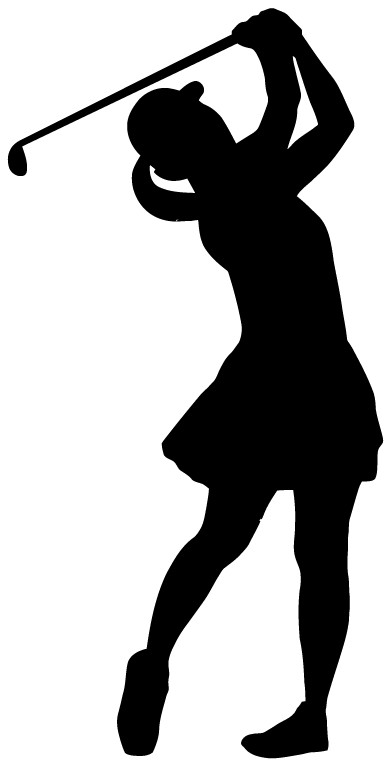 Women's Golfing Die Cut Decal Multiple colors Made In USA