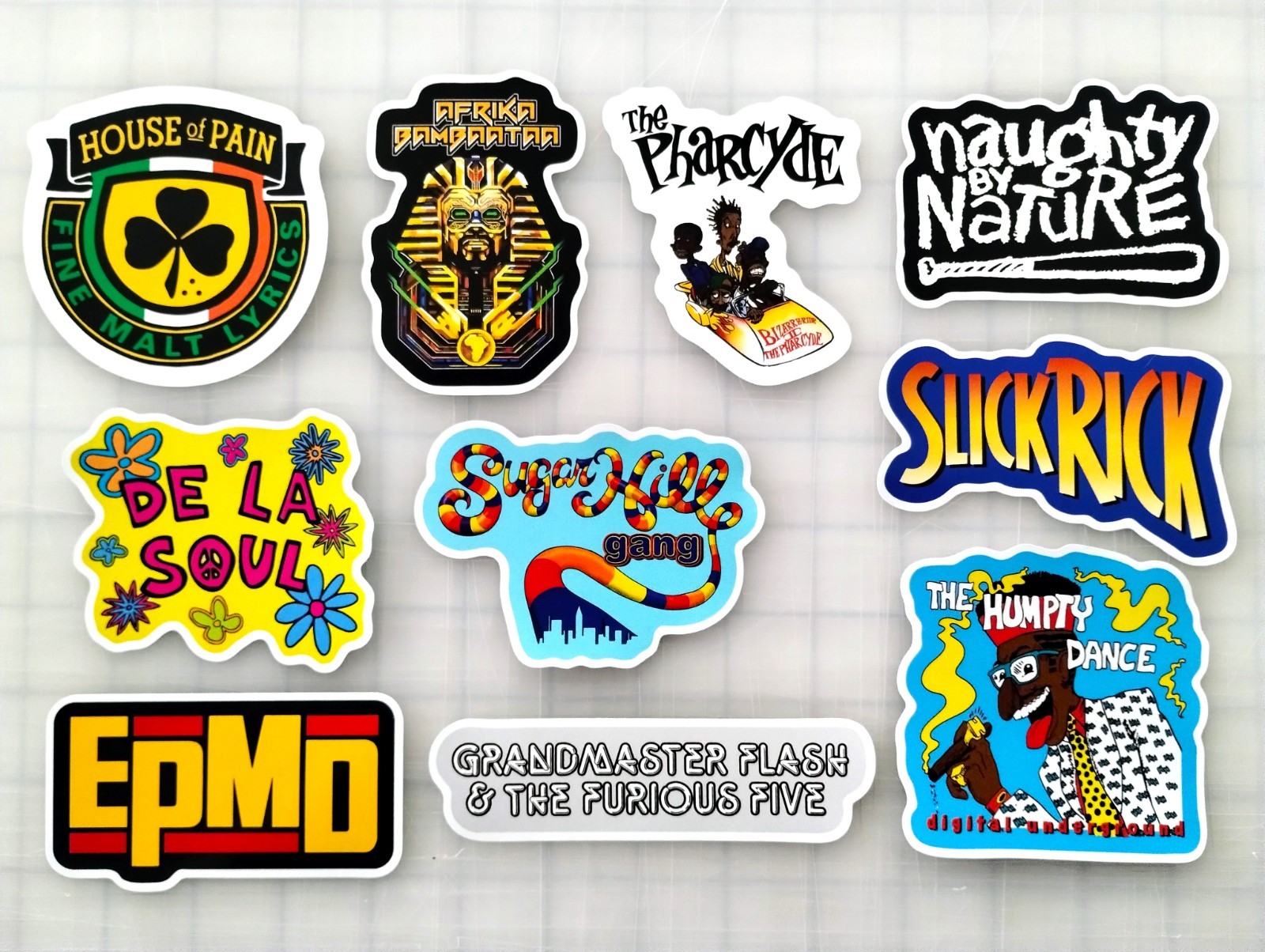 Classic Hip-Hop Sticker Lot (10 Stickers) SET 4 pharcyde de la soul epmd rap 80s