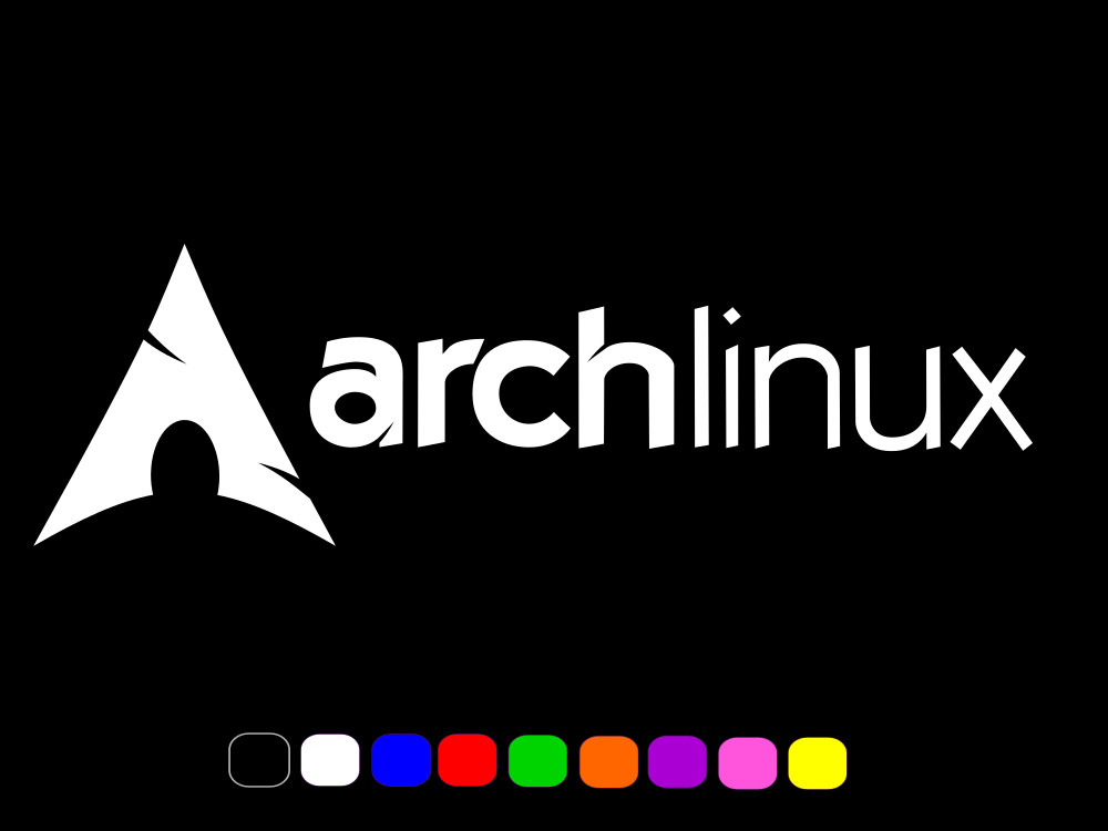 ARCH LINUX wide logo Vinyl Decal Laptop Car Window Sticker CHOOSE SIZE COLOR