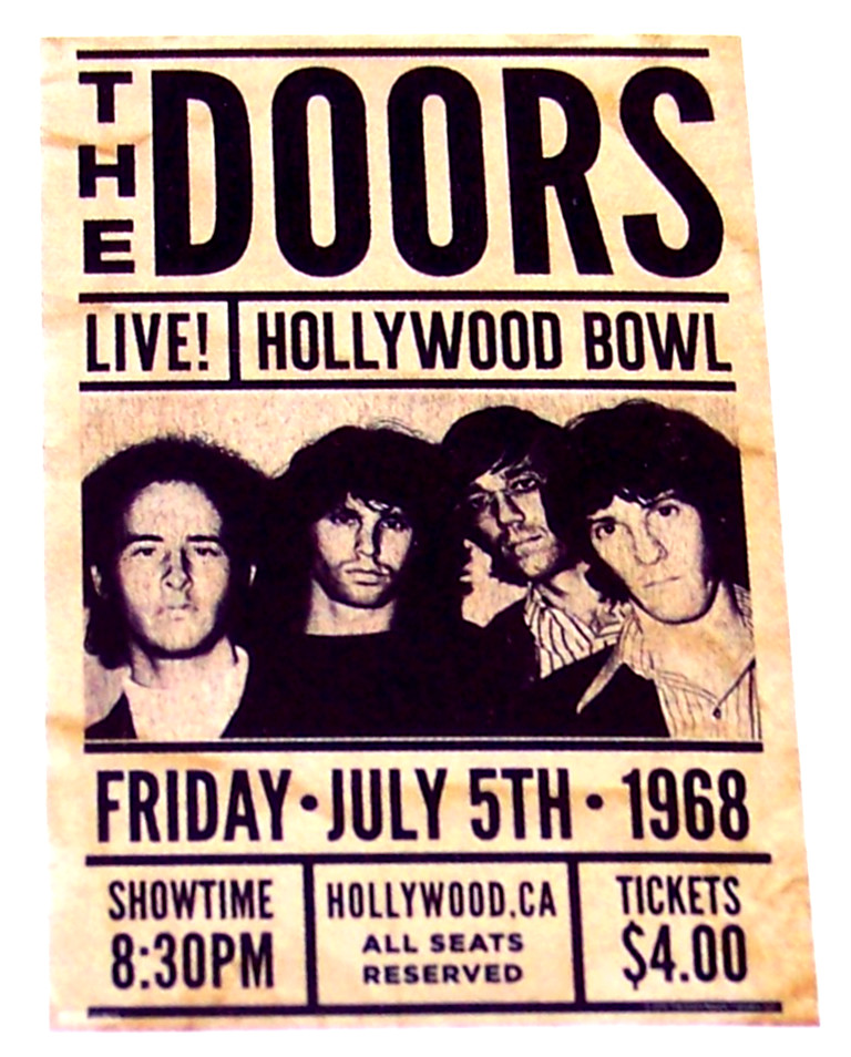 THE DOORS Logo Die Cut Sticker Decal Music Band Rock 60s Jim Morrison Hollywood