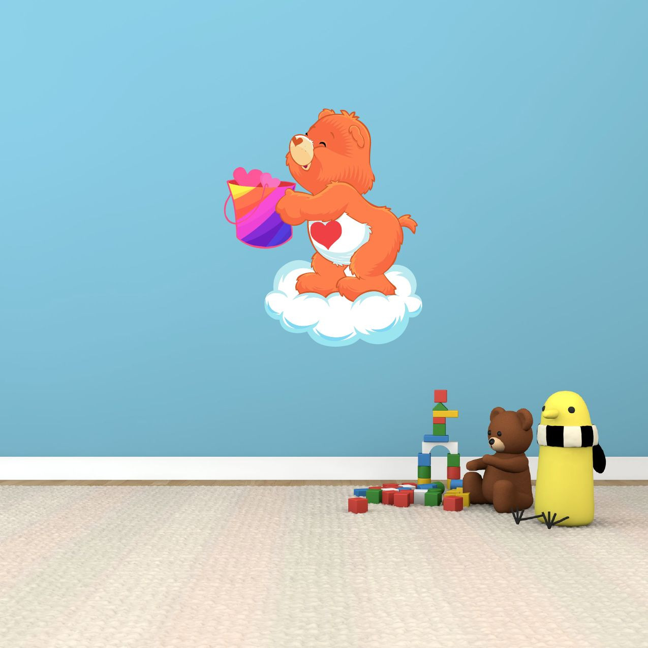 Care Bears Cartoon Cloud Kids Room Wall Garage Decor Sticker Decal 19"X25"