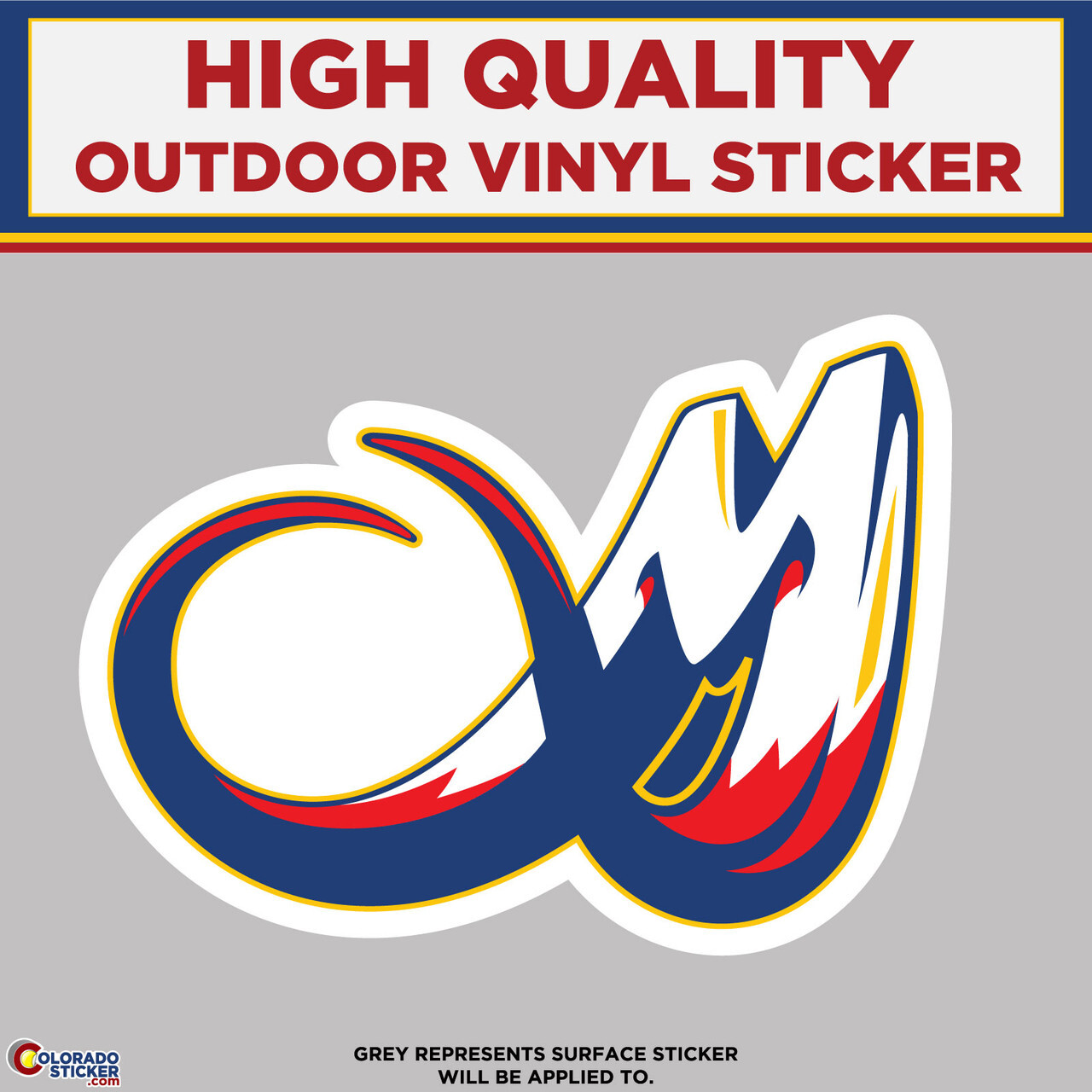 Colorado Mammoth Lacrosse With Colorado Flag Colors, High Quality Vinyl Stickers