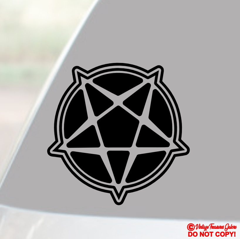 PENTAGRAM PENTACLE Vinyl Decal Sticker Car Window Wall Bumper SATANISM SYMBOL
