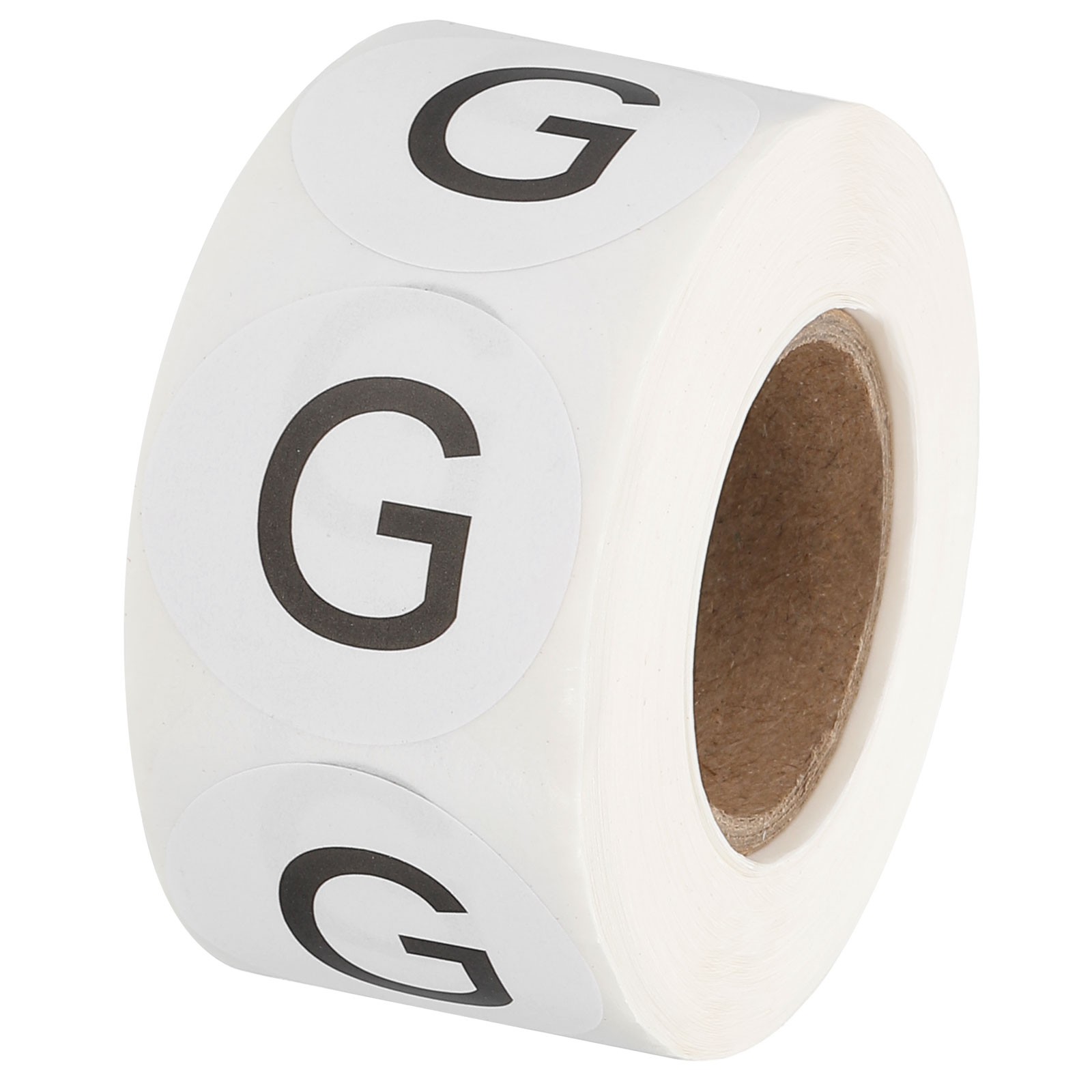 Letter G Inventory Labels, 1 Inch Capital Letter Stickers (1Roll/Total 500Pcs)